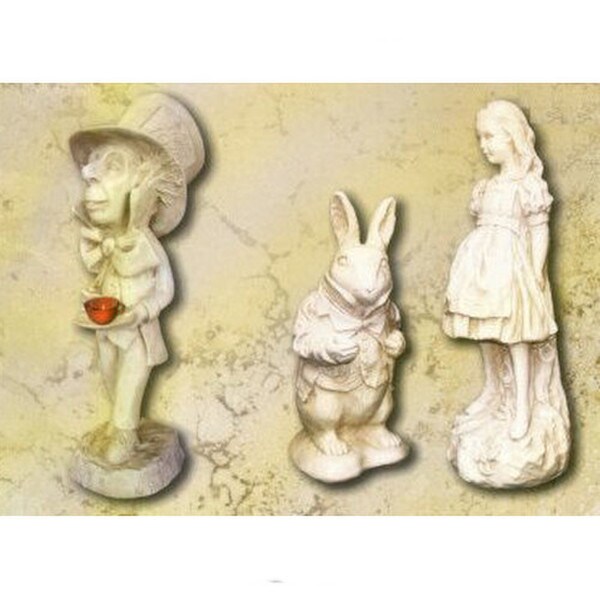 Alice In Wonderland Statuary Set Of Three Sculptures